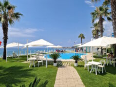 Poolbereich eines Strandhotels in Kalabrien: In vielen Regionen Italiens gilt das mediterrane Klima als wichtiger Faktor für Lebensqualität und Tourismus. (Foto: © Bastian Glumm)