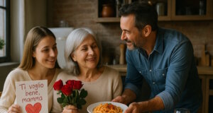 Muttertag auf Italienisch – ein Fest voller Wärme, Pasta, Rosen und tiefer Zuneigung. Warum dieser Tag in Italien so besonders gefeiert wird. (Bild: Open AI)