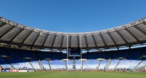 Blick ins Stadio Olimpico in Rom, seit 1953 tragen hier sowohl AS Roma als auch Lazio Rom ihre Heimspiele aus. Künftig könnte die Roma jedoch in ein eigenes Stadion umziehen. (Foto: © fabioderby - stock.adobe.com)