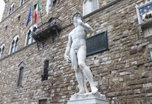 Vor dem Palazzo Vecchio steht eine Kopie der Statue von Michelangelos "David". (Foto: © Bastian Glumm)