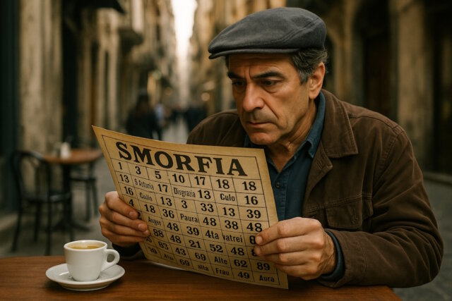 smorfia-napoli-neapel Im Herzen Süditaliens, wo die Luft nach Kaffee duftet, lebt eine einzigartige kulturelle Tradition – die neapolitanische Smorfia. (Bild: Open AI)